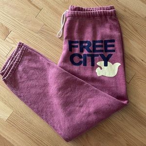 Freecity red sweatpants